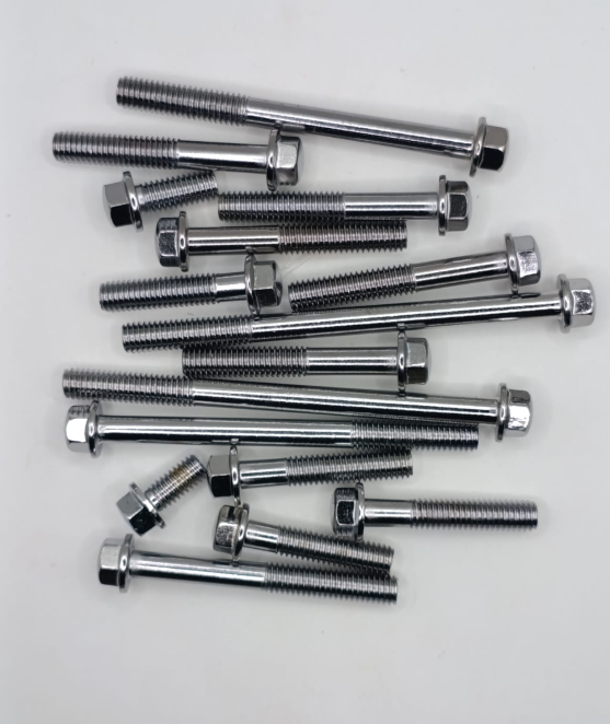 KIT PARAFUSO DA TAMPA DO MOTOR BIZ 100 2013 16 PEÇAS CROMADO